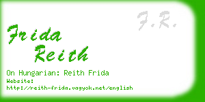 frida reith business card